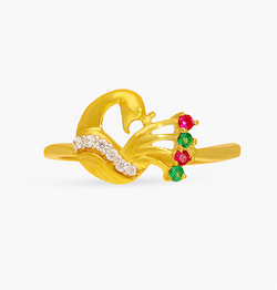 The Fond Peacock Ring